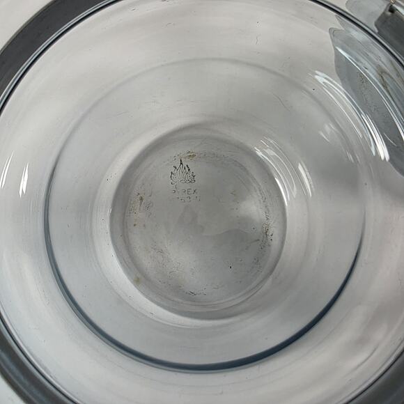 Vintage PYREX Flameware BLUE GLASS Double Boiler Pots 6763-U 6763-L (No Lid) - Picture 5 of 16